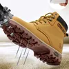 Dew Construction Outdoor High Steel Cap Safety Mens Mens Work Work Shoes Boots Y200915