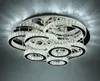 Nowoczesne żyrandole LED Światło Oprawa Lampa ze stali nierdzewnej Kryształowa lampa sufitowa do żywej sypialni Diament pierścień LED Nabrudnia Lamparas de Techo