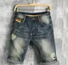 2021 vxo artı boyut 2740 yaz denim şort erkek kot pantolon erkekler jean şort masası harem erkekler jogger ayak bileği yırtık dalga4432948190018