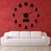 USA Classic Movie Characters Silhouettes Wall Art DIY Giant Wall Clock Fictional Universe Film Roles Decorative Kid Room Clock LJ200827