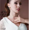 Exquisite 18K Gold Silver Plated Cubic Zirconial Crystal Cube Necklace for Women Girlfriend Ladies Bridal Wedding Jewelry Valentine's Day Gift Wholesale Price