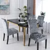 Diamond Velvet Dining Chair Cover Spandex Solid Color Seat Protector Seat Slipcovers Universal Chair Cover for Dining Bankett