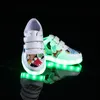 7PUPAS Новая детская световая обувь USB зарядки обувь мальчик девочек холст образец светодиодная обувь 7 цветов наружных светящихся кроссовки LJ200907