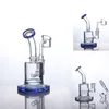 6 -дюймовая базовая базовая база Abstx Blue Pink Mini Moil Rigs Стеклянная водопроводная труба 14,4 мм кварц Бэнджер кальяны для курения кальяны