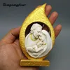 Catholic Holy Family Three Silicone Mold Fondant Cake Mold Resin Gypsum Chocolate Candle Mold T200703