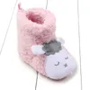 Warm and lovely sheep boots in winter crochet baby girl shoe booties walking shoes first walkers baby walking shoes r0704