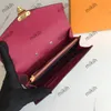 Fashion high-end womens long wallet classic printing mixed color top female purse multi-card high-quality ladies bag288x