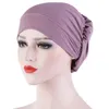 Mütze/Schädelkappen Frauen Einfacher Turbanhut Muslimische Farbkappe weiche bequeme islamische Chemotherapie für Frauen11