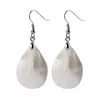 Boucles d'oreilles en forme de larme, coquillage blanc, pour dames et filles, bijoux de plage, coquille naturelle, légères, 5 paires, 2596