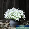 Snygg och vacker konstgjord vit gypsophilas blomma falsk silke för bröllopsfest bukett hem dekoration skrivbordsvase dekor