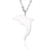 Дельфин кулон ожерелье из нержавеющей стали животных любителей ювелирных изделий для женщин мужчин подруги подарки