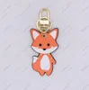 Animal Fox KeyChains mode sleutel gesp bundel Pand Pendant Bags Design Chains Key Buckle Keychain Letter Top Kwaliteit Women Bag Accessoires