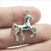 100 pièces cheval alliage tibétain argent breloques pendentifs rétro bijoux bricolage porte-clés ancien pendentif en argent pour Bracelet boucles d'oreilles 25*22mm