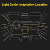 Fiberoptiska atmosfärslampor Ambient Lamp App Control 6 Meter 8 Colors Car Interior Light Remote Control RGB Auto Decorative C10073329