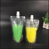 Drink Packaging Bag Spout Pouch Stand Up Liquid Pack Outdoor Drinking Beverage Juice Milk Coffee Holder Baby Feeding Drop Delivery 2021 Othe