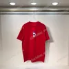 22Ss män Kvinnor Designers T-shirts Tee Big Letter Print Short Sleeve Man Crew Neck Paris Fashion Streetwear Vit svart röd m-2xl