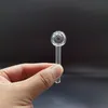 Mini Bong Cam Boru Yağ Çivi Yakma 65mm Uzunluk Kalın Pyrex Temizle Konsantre Borular Şeffaf Sigara Tüpü Tütün Kuru Bitki Yağı Brülör Bongs