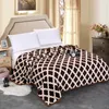 Grid High quality Thicken plush bedspread blanket 200x230cm High Density Super Soft Flannel Blanket for the sofa/Bed/Car 201128