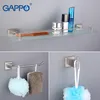 Gappo 목욕 하드웨어 세트 스테인레스 스틸 목욕 타월 홀더 비누 접시 종이 홀더 가운 후크 화장실 브러쉬 욕실 액세서리 LJ201211