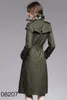 Бренд плюс размер XXL элегантные длинные осенью и зимние женщины пальто высококачественные траншеи пальто дамы двойные грубоукладные пальто 201031
