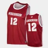 Özel Wisconsin Basketbol Dikişli Jersey Sam Dekker Frank Kaminsky Ab Nicholas Ethan Happ Alando Tucker Dmitrik Trice Brad Davison Nate Reuvers