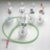 Mini Bongs 5" inches Water Pipes Dab Rig with Multicolor LED Light Oil Rigs Delicated Glass Hookahs with 20" Hose and Pot Bowl Unique Design