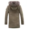 Uomo lungo Parka cotone imbottito giacche invernali cappotti con cerniera uomo moda casual slim fit giacche imbottite cappotti capispalla maschile 201119