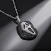 Hoge kwaliteit vergulde CZ Ghost hanger ketting voor mannen vrouwen met gratis 24 inch touw ketting