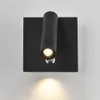 Topoch Recessed LED Room Light Wall Lamps 3W Living Room Foyer Bedroom Lamp Adjustable Reading Spotlight Switch ON/OFF with USB Charger 5V 2A Aluminum Sconce