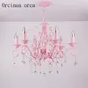 Kronleuchter Europäischen Stil Garten Kristall Kerze Lampe Prinzessin Zimmer Rosa Mädchen Romantische Hochzeit Wohnzimmer Hauptschlafzimmer Kronleuchter