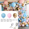 Kit de arco de guirnalda de globos, cromo blanco rosa para despedida de soltera, decoraciones de boda, decoración de fiesta de Baby Shower 220217