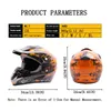 Casco de Motocross DOT Fashion Youth Kids Unisex-Adult Bike Off-Road Mountain Bike Motocicleta Casco Guantes Gafas Face Shield1281e