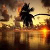 Taille sur mesure Tout Murale Fond d'écran 3D Sunset Paysage Coconut Tree ciel Photo Wall Paper Salon TV Chambre Papel De Parede 3 D