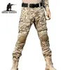 MEGE Rapid Assault multicam pants with knee pads, Camouflage tactical military clothing, paintball army cargo combat trousers 201110