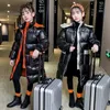 OLEKID 2020 -30 Degree Russian Winter Jacket For Girls Waterproof Shiny Girls Outerwear Coat 3-14 Years Kids Teenage Girl Parka LJ201017