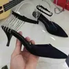 Чернокожие женщины вечеринка платье обувь дизайнер сексуальный заостренный носок железная пряжка 6 см тонкие каблуки мода кисточка леди насосы кожаные подошвы