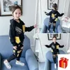 Kids Girls Spring/Autumn Latest Sports Hip Hop Black Christmas Two Piece Set Baby Girl Clothes 8 10 12YX1019
