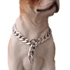 Dog Supplies 1431quot Dog Gold Chain Collar 11mm Wide Double Neck Link 316L Stainless Steel Whole Pet Jewelry6386226