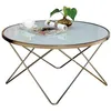 US Stock Living Room Furniture ACME Valora Coffee Table in Champagne & Frosted Glass 81825