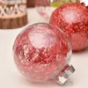 30 pçs 6cm bolas de natal decorações de natal transparente ouro branco rosa festa de natal festival pendurado ornamentos de árvore para casa 20286j