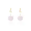 15 paires/lot hiver nouvelle boule en peluche conception oreille goutte pour les femmes mignon Long motif neige boucles d'oreilles alliage blanc balancent boucle d'oreille bijoux