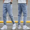 HIQOR marque hommes jean Harem Denim Cargo pantalon Streetwear survêtement Hip Hop coton pantalon mâle bleu surdimensionné 5XL 4XL 220308