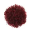 Capelli indiani ricci afro crespi coda di cavallo pezzi bordeaux nero corto carino coda di cavallo estensioni dei capelli per le donne nere 100g o 120g