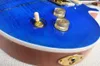 CHIUSTER CHIUST Custom Blue Electric Guitar con Gold HardWarep90 PickUpabalOne Birds Fret InlayFlame Maple Veneercan essere personalizzato9855328