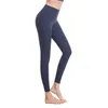 Taille haute couleur unie Double visage ponçage peau nue pantalons de Yoga vêtements de sport femmes course Fitness entraînement femmes Leggings collants