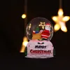 Navidad Crystal Ball Crafts Santa Muñeco de nieve Bolas de cristal Tabletop Presents para niños en Nochebuena