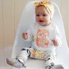 TODDLER NY STIL NEWBORN Baby Boy Clothes Long Sleeve Top Pants Spädbarn 2 PC Baby Girl Clothing Set