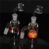 narguilés 14mm 18mm Verre Ash Catcher avec 7ml Récupérateur de Récipient en Silicone Mâle Femelle Ashcatchers pour Quartz Banger Water Bongs Dab Rigs