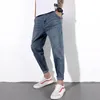 Elastische stretch jeans broek losse fit denim broek herenmerk mode mode lente herfst slijtage en gewassen jean broek 201123