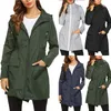 Impermeabile lungo da donna Cappuccio antivento impermeabile da donna Cappotto antipioggia sottile Poncho Giacche Donna Chubasqueros Mujer Capa De Chuva1